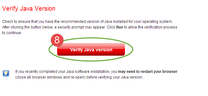 Verify java Version