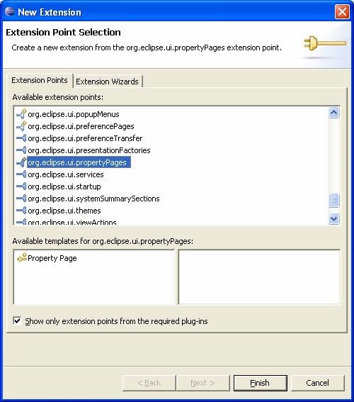 Eclipse Creating Property Page