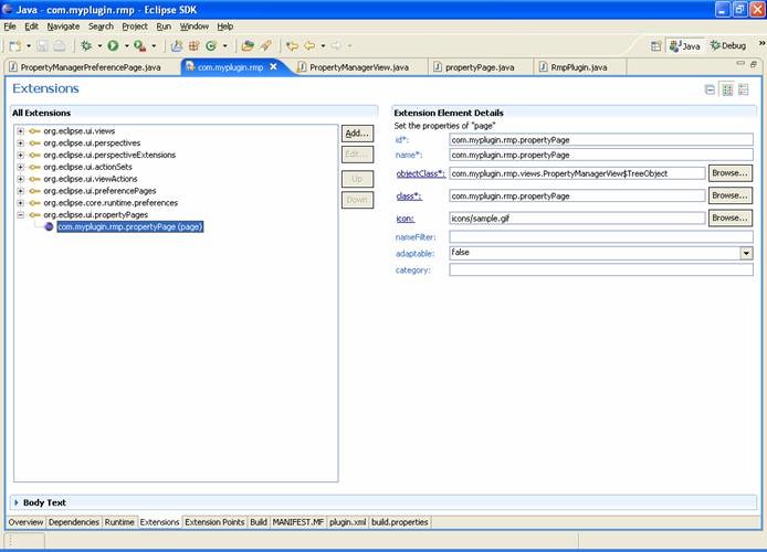 Eclipse Update the Properties