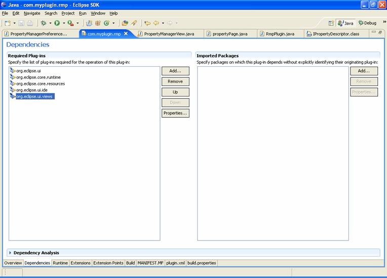 eclipse plugin dependencies.
