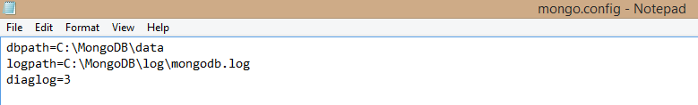 Content of MongoDB Config file