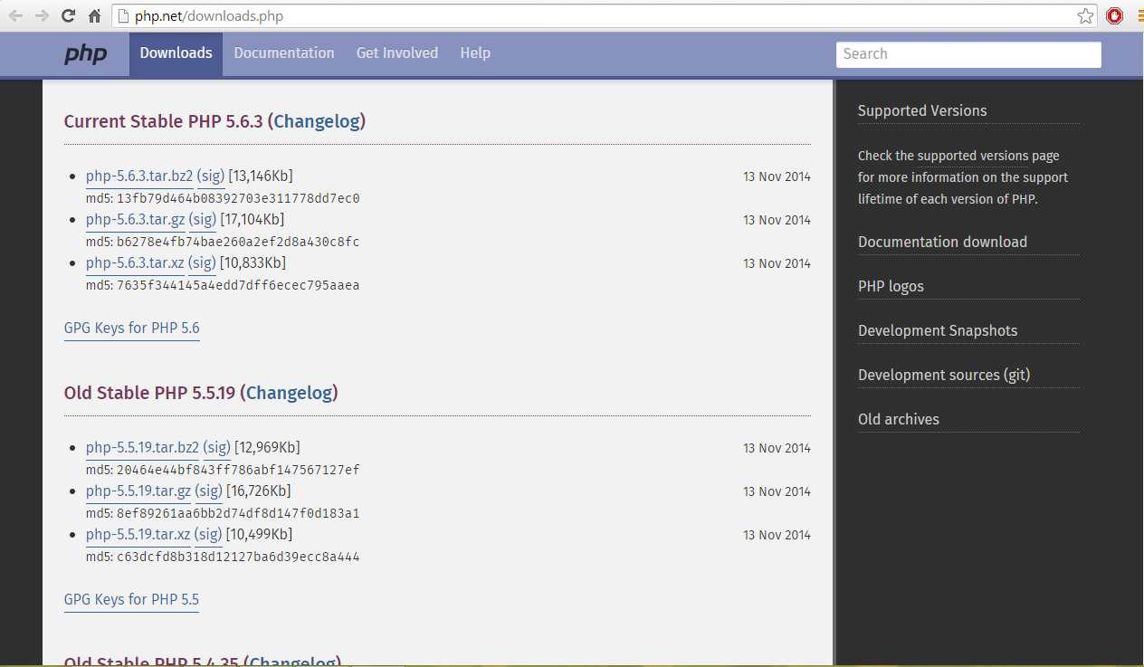 Fig - Manual Installation of PHP