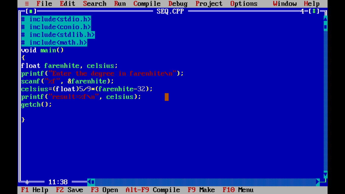 Figure – Sample C Program with Sequential