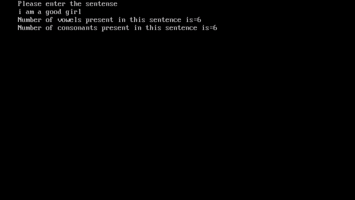 Output of C Program to illustrate strings and string handling function