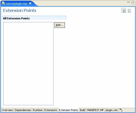 Eclipse plugin menifest Editor Extension points tab