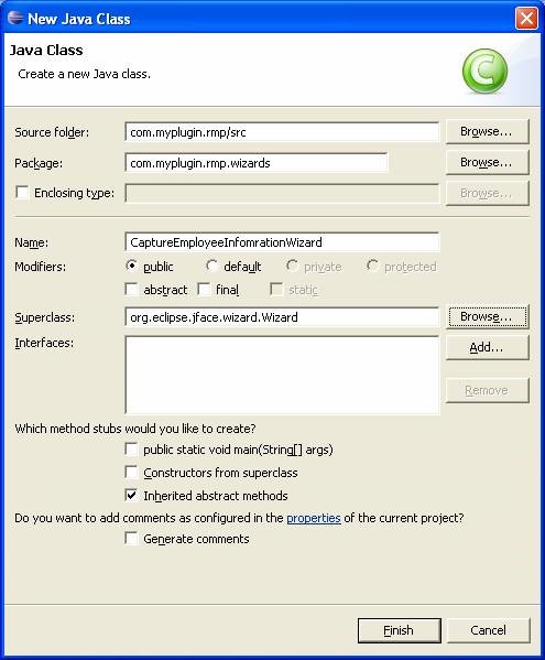Eclipse Plugin Create New Wizard.