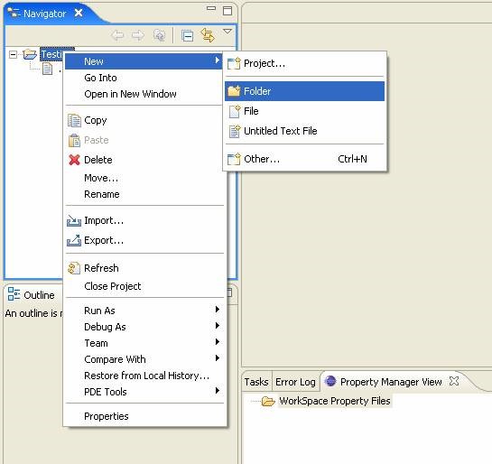 Create Folde inside Project