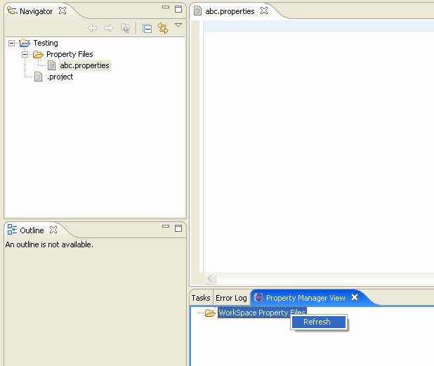 Refresh Worspace Property File