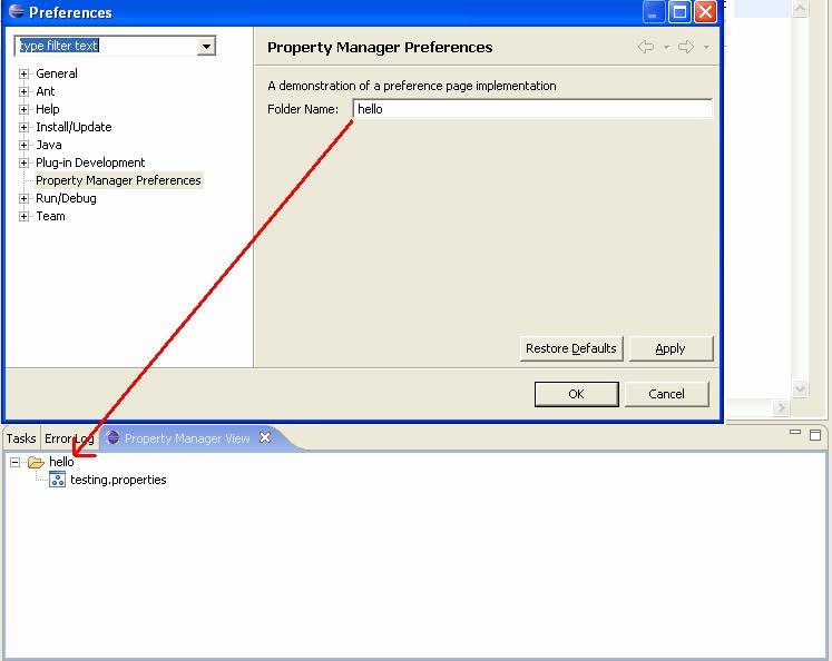 Eclipse Folder Name From Preferences