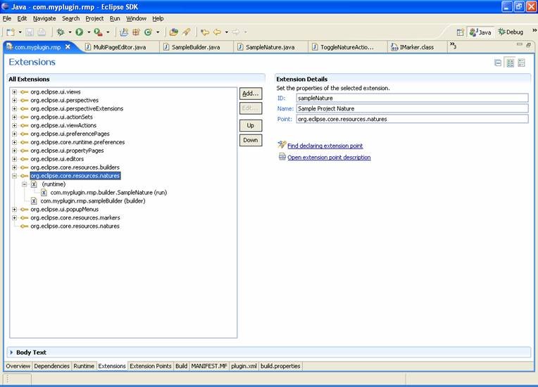 Eclipse Plugin creating Nature
