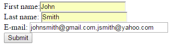 HTML5 multiple attribute example