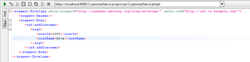 Fig - Run the service by click on the Green arrow