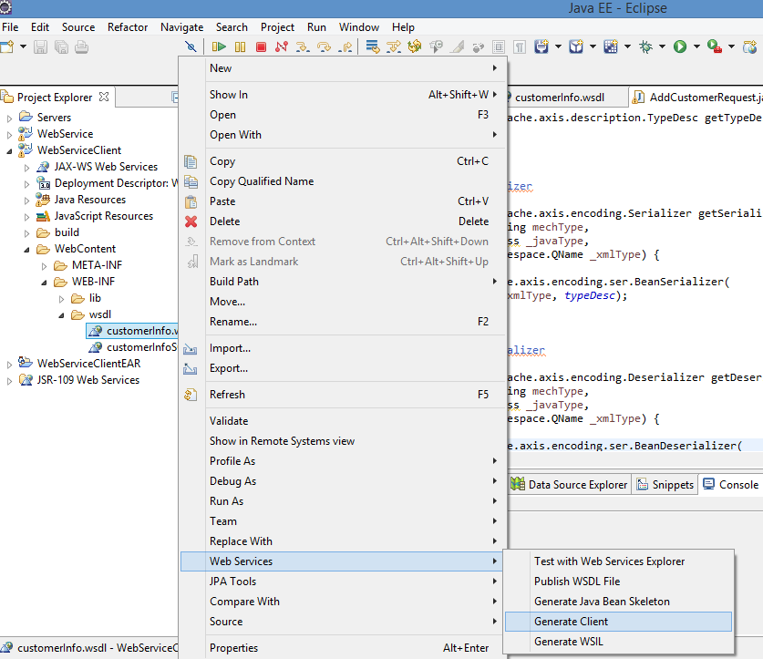Fig - Ensure that all the Web Service Java artifacts are already implemented