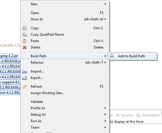 Add jar files in build path