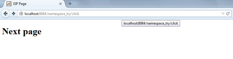 Figure: Next.jsp on “click” action of application