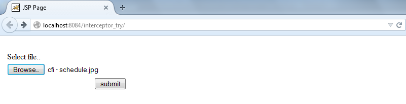 Figure : After selecting file that is to be uploaded