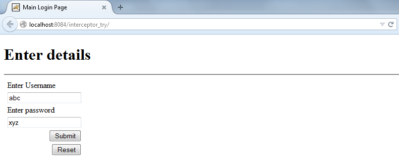 Figure: First run of application