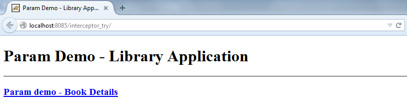 Figure: first.jsp of web application