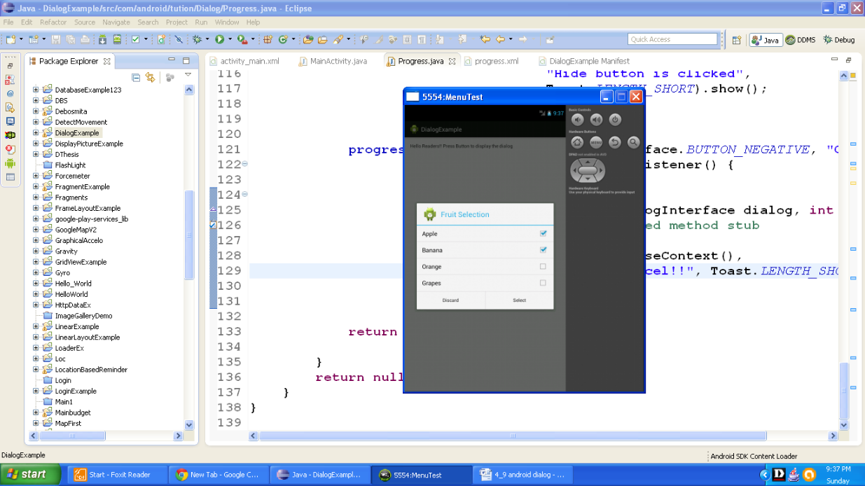 Figure - Output after re-pressing Show Dialog button
